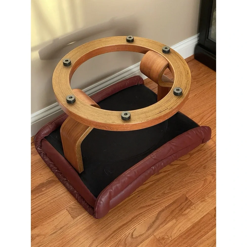 Ekornes Stressless Ottoman‎ Burgundy Leather Foot Stool